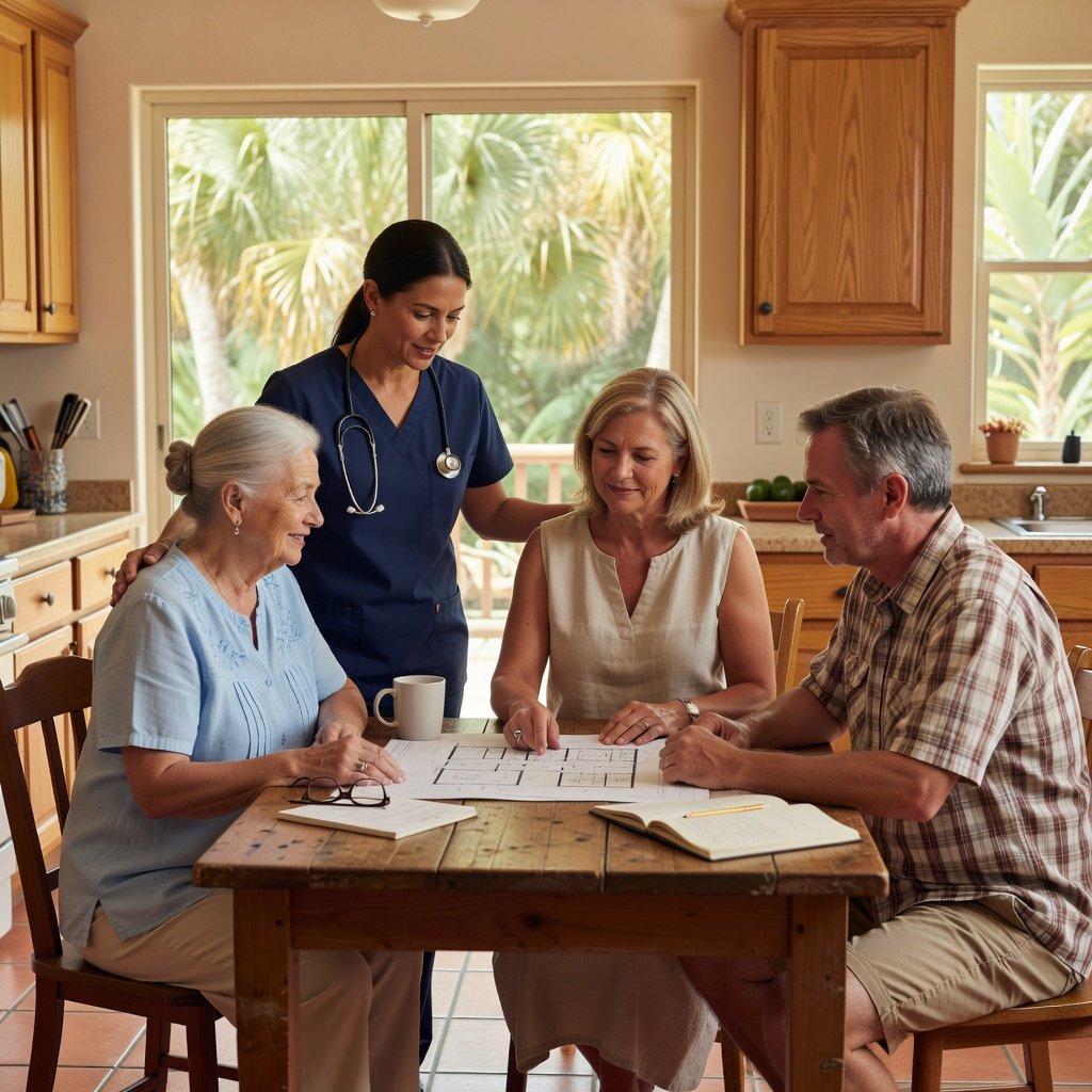 Family and caregiver planning together